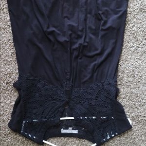 Black blouse with design top